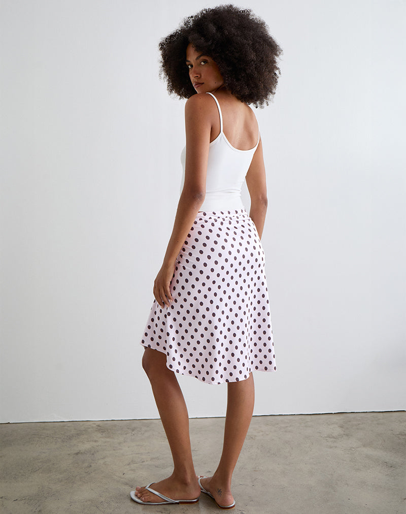 Esmeray Midi Skirt in Retro Polka Dot