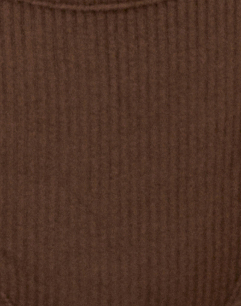 Edna Thong in Rib Chocolate