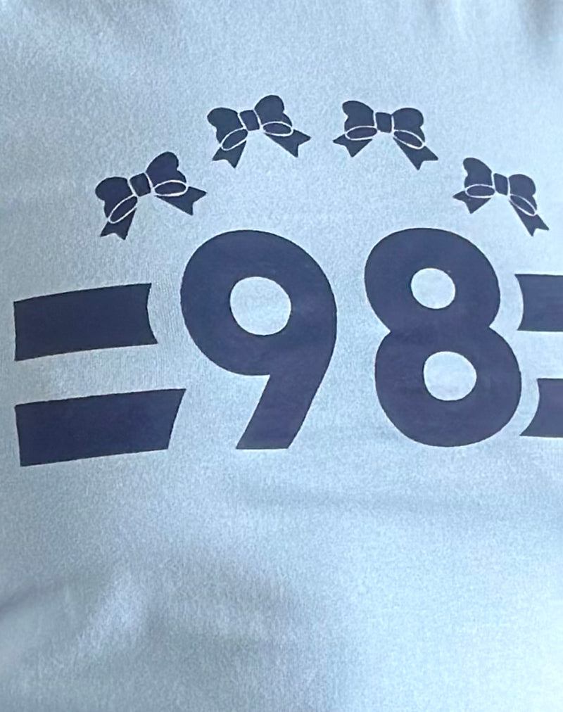 Salda Tee in Nantucket Blue with Navy Binding and '98' Emb