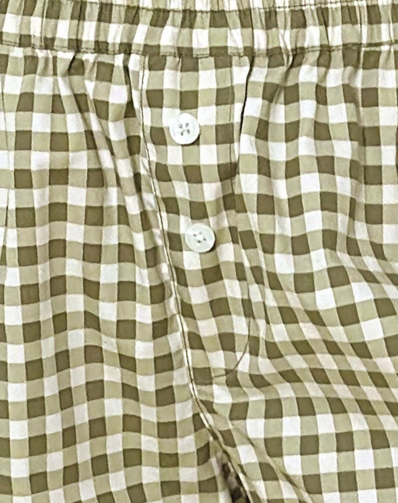 Laboxe Shorts in Olive Gingham