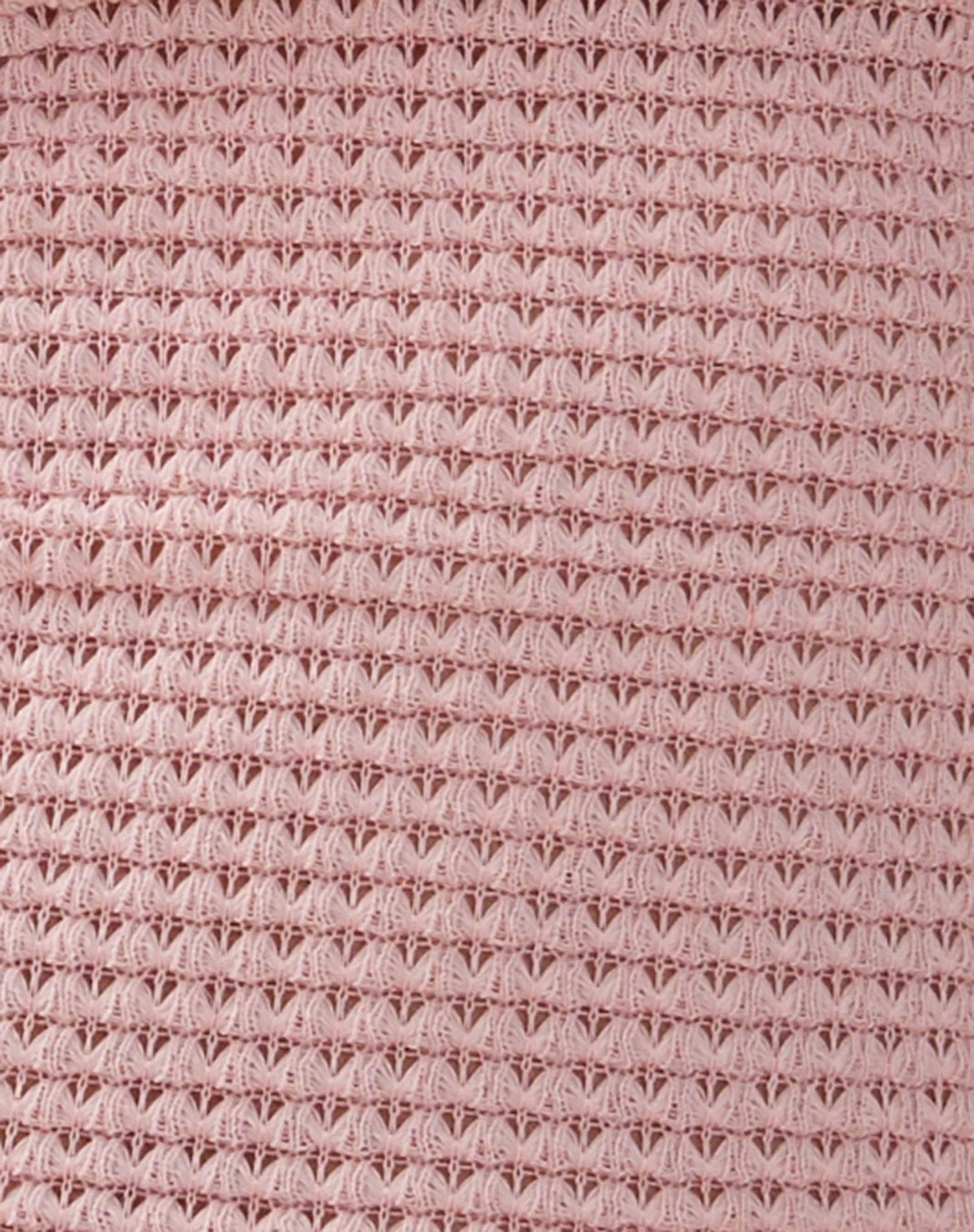 XIWANG TOP SALMON TEXTURED CROCHET