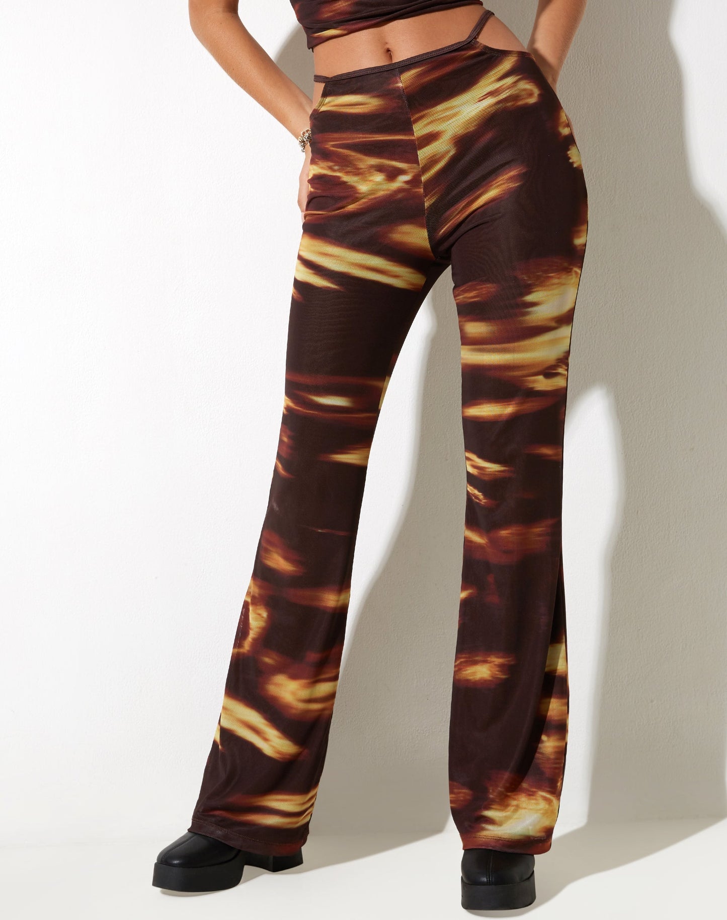 Mares Flare Trouser in Bleach Drip