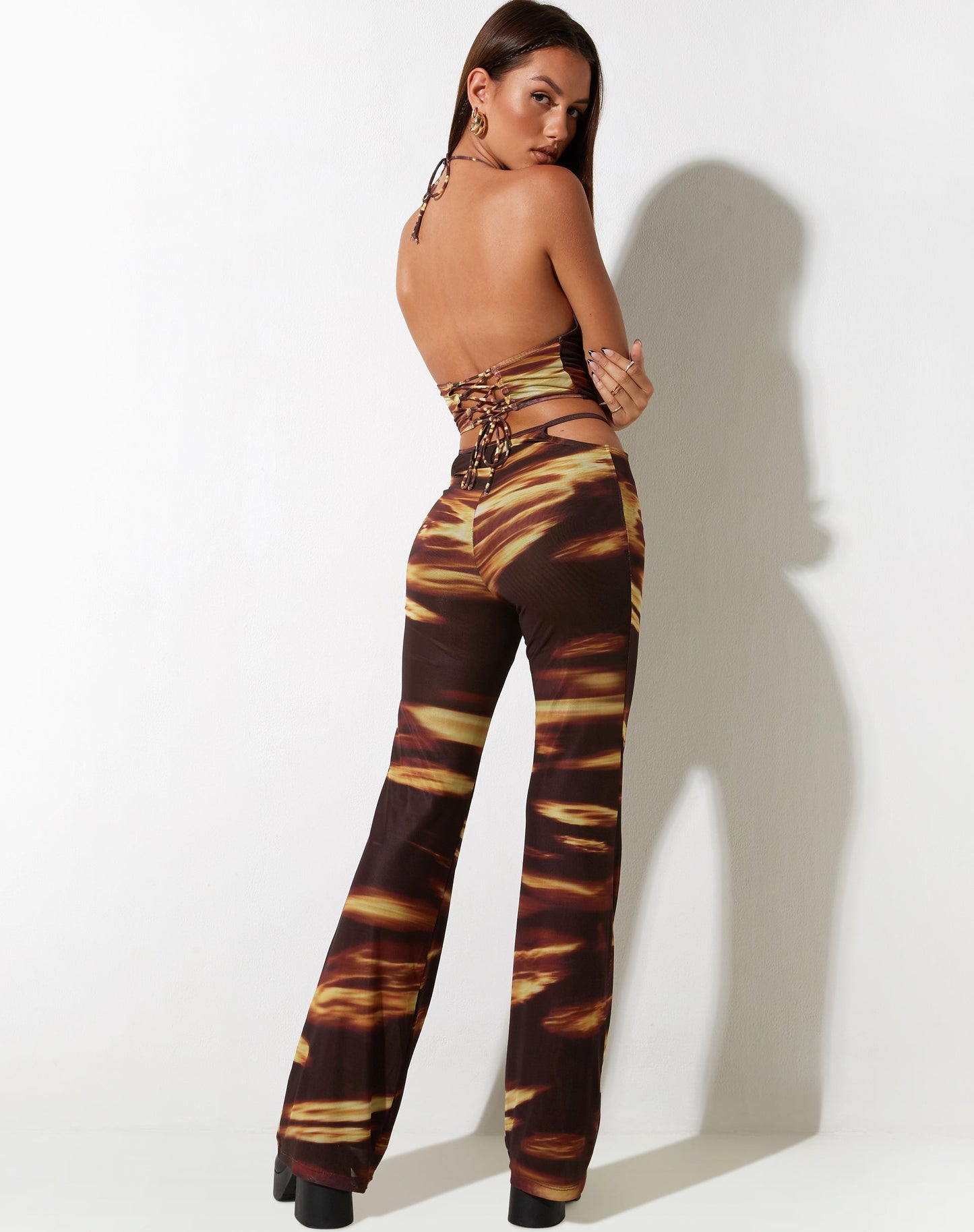 Mares Flare Trouser in Bleach Drip